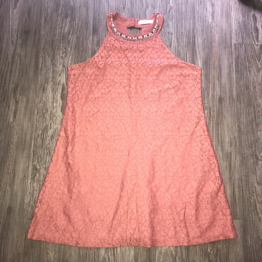 Gorgeous coral color party dress